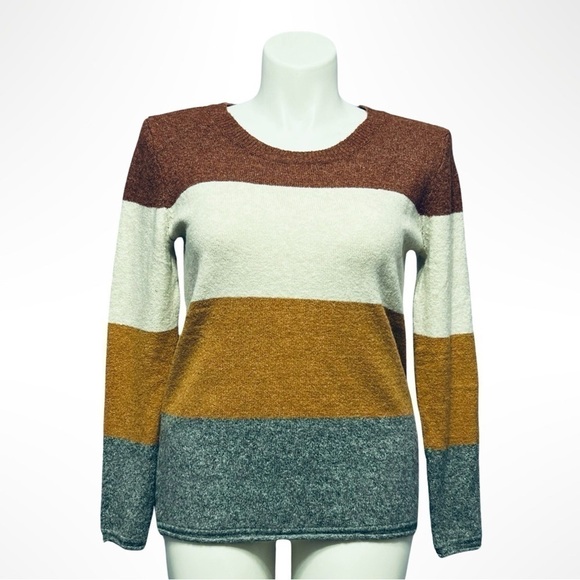 Pinque Rust Stone Color Block Sweater - Picture 2 of 6